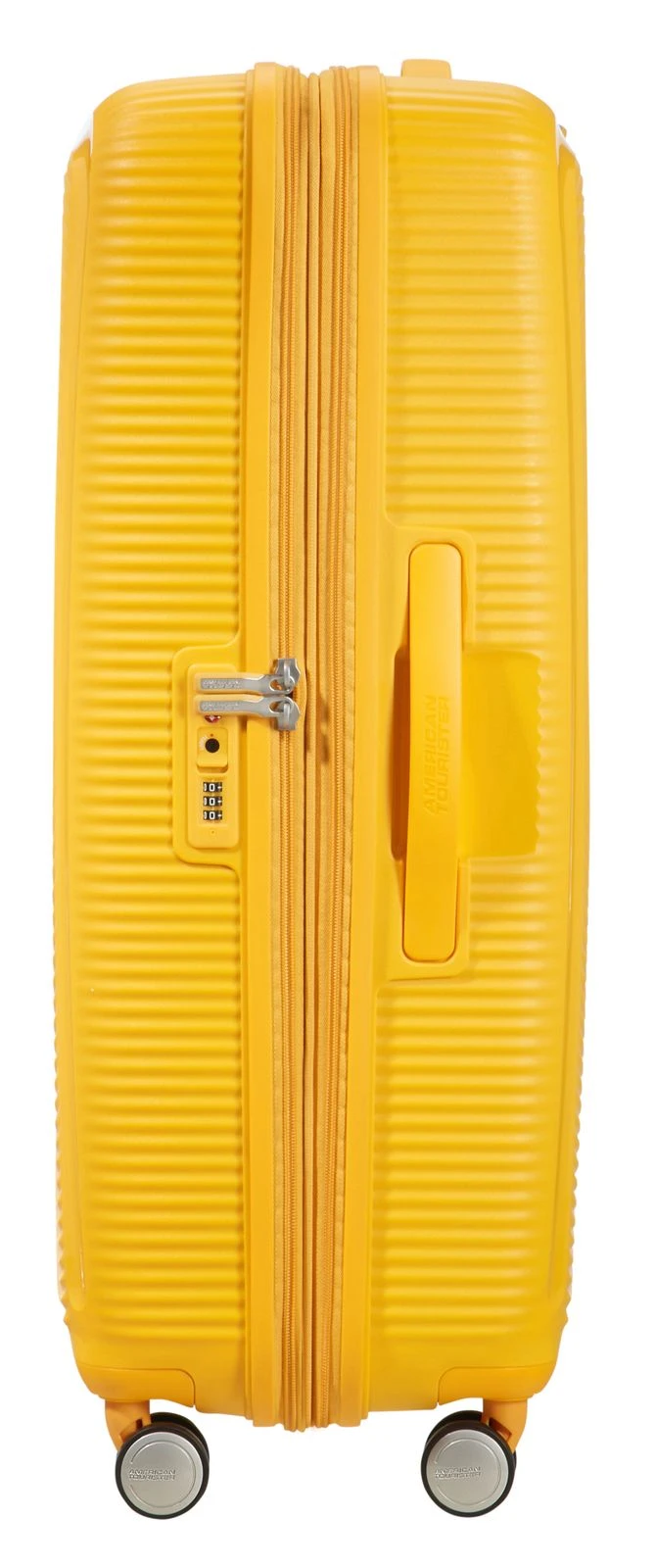American Tourister Soundbox Spinner 77 / 28 TSA EXP Trolley Golden Yellow – Bild 3