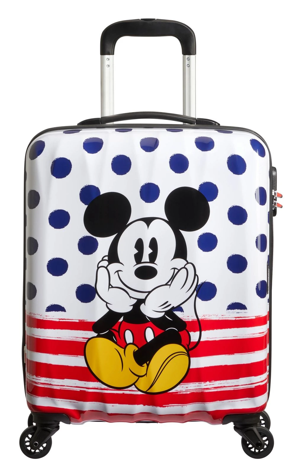 American Tourister Disney Legends Spinner 55 / 20 Alfatwist 2.0 Trolley Mickey Blue Dots