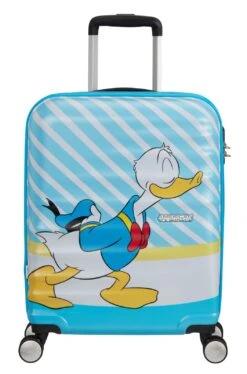 American Tourister Wavebreaker Disney Spinner 55 / 20 Disney Trolley Donald Blue Kiss