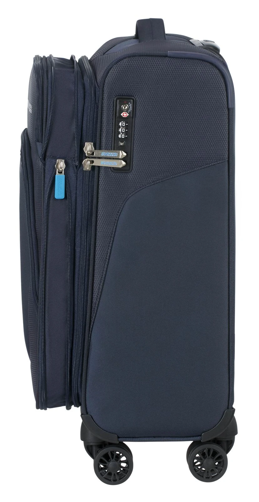 American Tourister Summerfunk Spinner 55 / 20 EXP TSA Trolley Navy – Bild 4