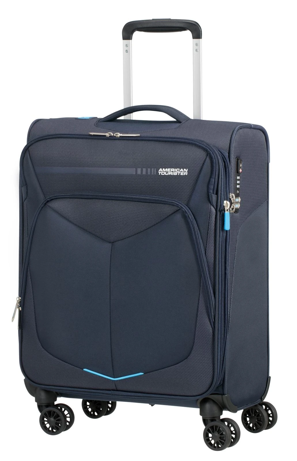 American Tourister Summerfunk Spinner 55 / 20 EXP TSA Trolley Navy – Bild 2