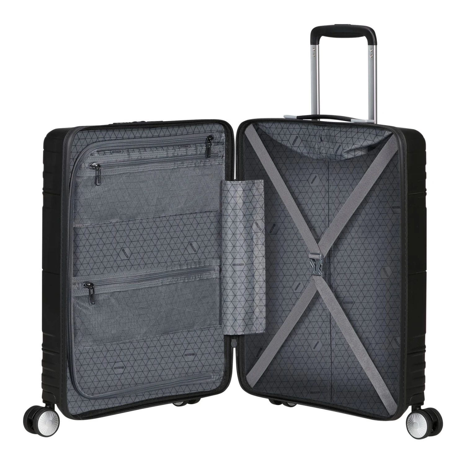 American Tourister Hello Cabin Spinner 55 / 20 TSA Coated Trolley Onyx Black – Bild 6