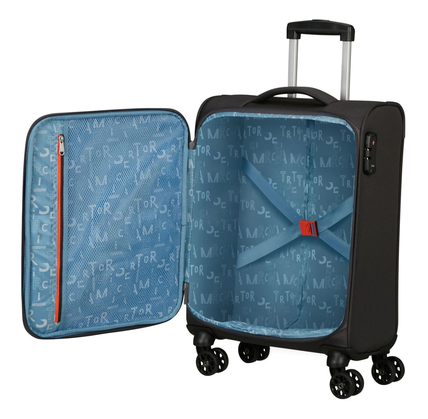 American Tourister Sea Seeker Spinner 55 / 20 TSA Trolley Charcoal Grey – Bild 6