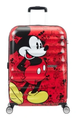 American Tourister Wavebreaker Disney Spinner 67 / 24 Disney Trolley Mickey Comics Red