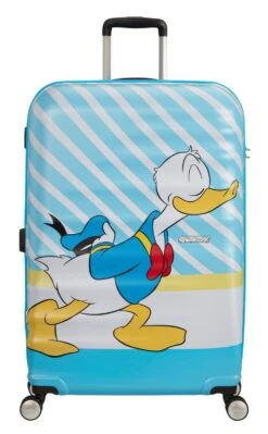 American Tourister Wavebreaker Disney Spinner 77 / 28 Disney Trolley Donald Blue Kiss