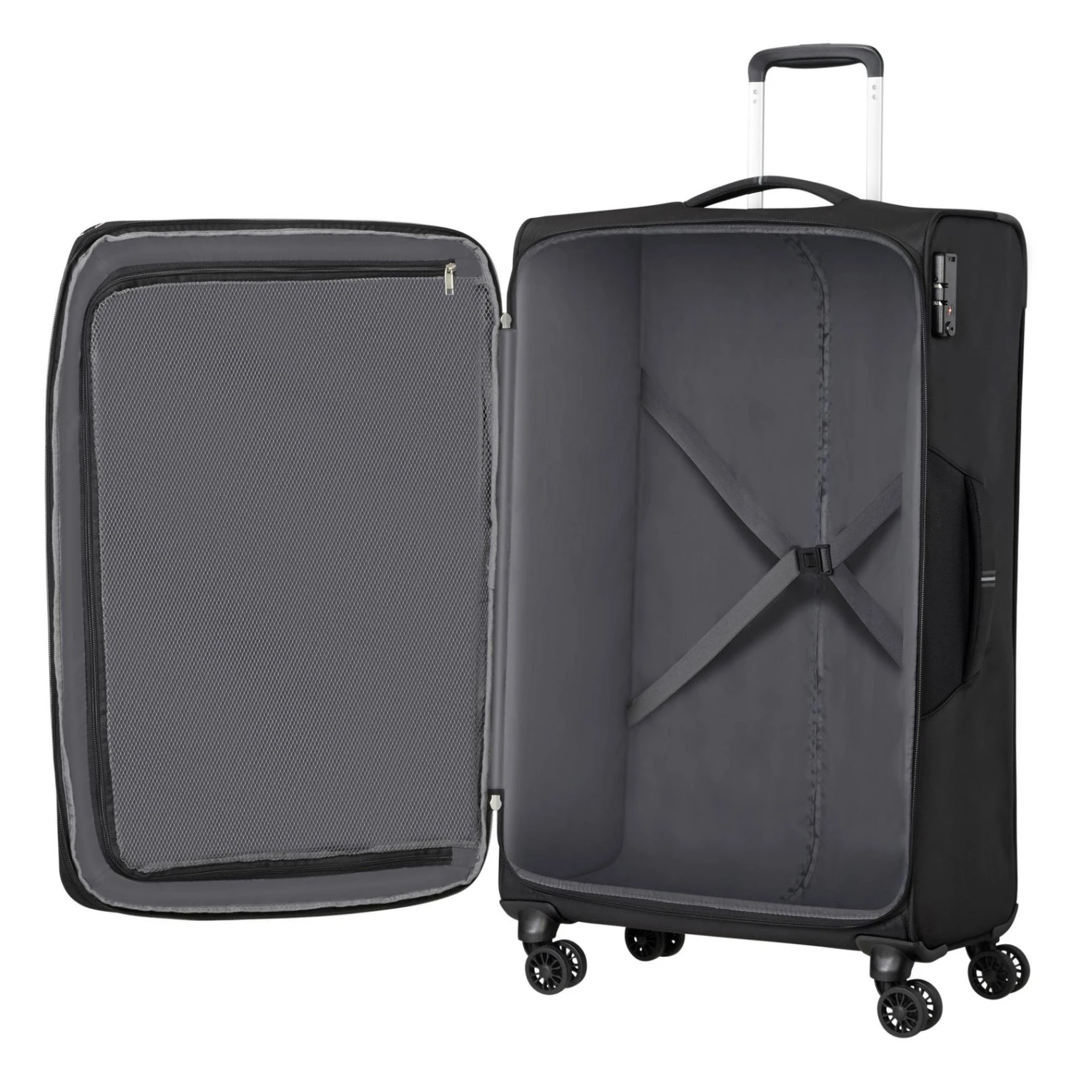 American Tourister Crosstrack Spinner 79 / 29 TSA EXP Trolley Black / Grey – Bild 6