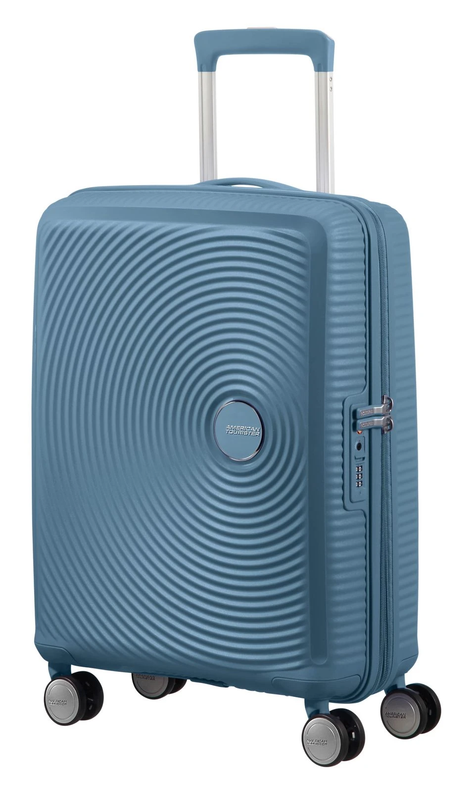 American Tourister Soundbox Spinner 55 / 20 TSA EXP Trolley Stone Blue – Bild 2