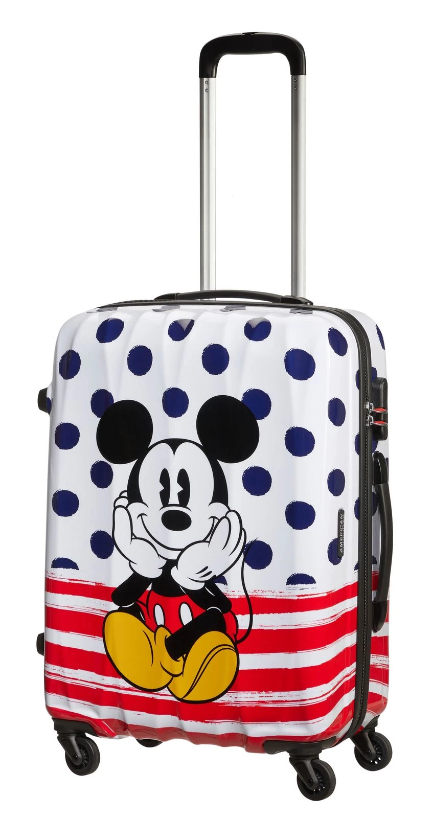 American Tourister Disney Legends Spinner 65 / 24 Alfatwist Trolley Mickey Blue Dots – Bild 6