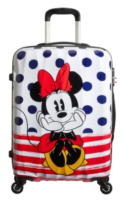American Tourister Disney Legends Spinner 65 / 24 Alfatwist Trolley Minnie Blue Dots