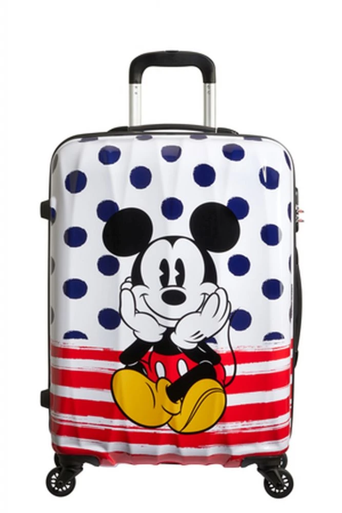 American Tourister Disney Legends Spinner 65 Alfatwist Mickey Blue Dots