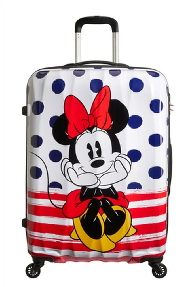 American Tourister Disney Legends Spinner 75 Alfatwist Minnie Blue Dots