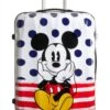American Tourister Disney Legends Spinner 75 Alfatwist Mickey Blue Dots