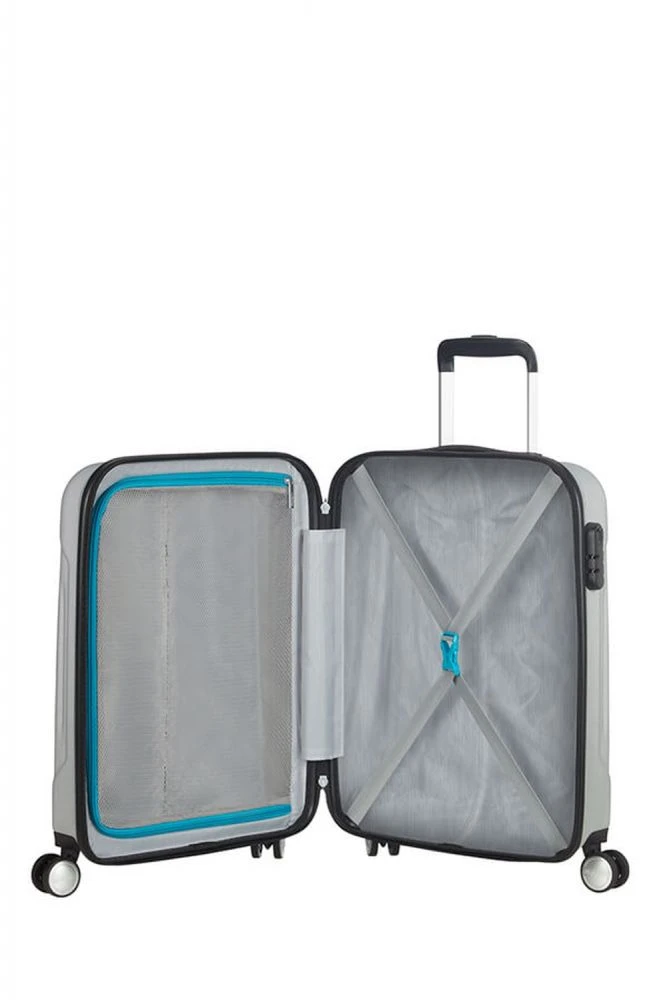 American Tourister Tracklite Spinner 55/20 Silver – Bild 7