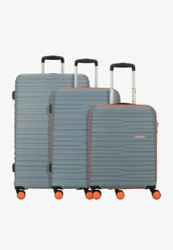 American Tourister WAVESTREAM SET 3-TEILIG - Kofferset - Gray Orange