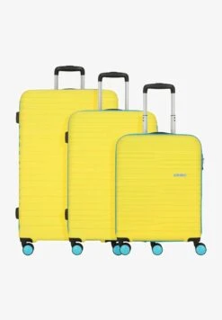 American Tourister WAVESTREAM SET 3-TEILIG - Kofferset - Yellow Turquoise